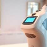 Laser hair removal device in a clinical beauty salon.